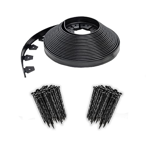 EasyFlex No-Dig Landscape Edging with Anchoring Spikes, 100 Foot Kit