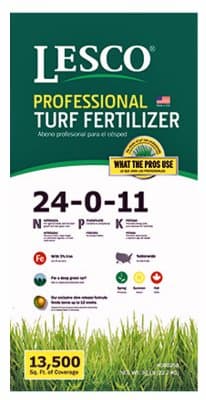 Lesco Professional Turf Fertilizer 24-0-11 (50 lb) product packaging